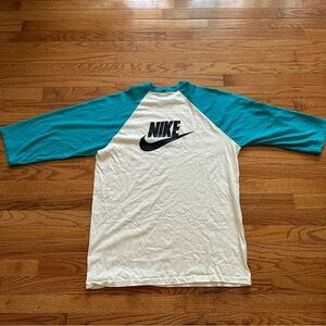 1990s Nike Fruit Of The Loom Boot Raglan-Cut 3/4 Sleeve Shirt Size Large